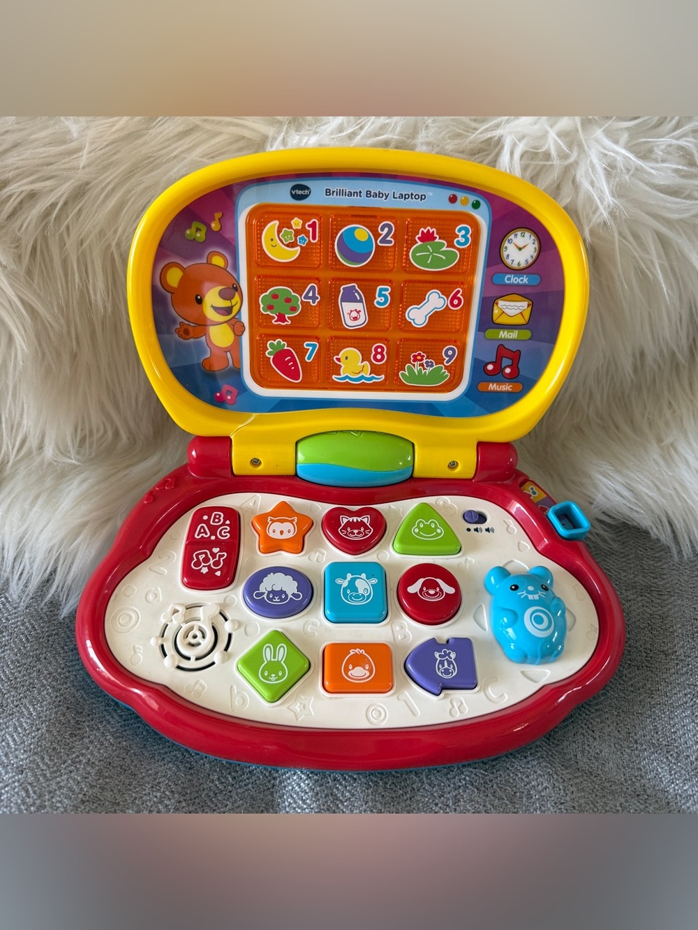 VTech Brilliant Baby Laptop Learning Toy Rattle Lights and Sounds WORKS
